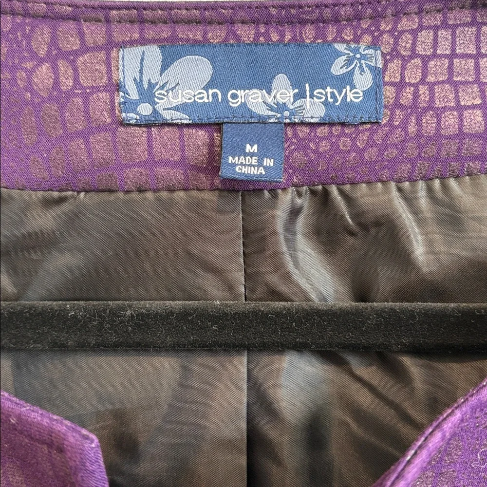 Purple Textured Women's Blazer - Picture 2 of 11